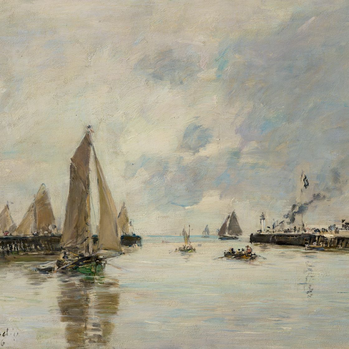 Eugène Boudin — Трувиль, Ле-Жете, Маре-хот, изображение 1