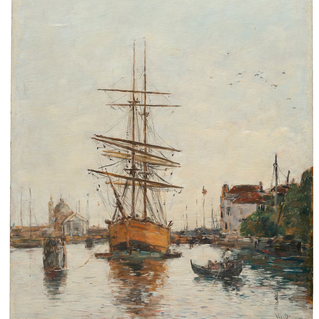 Eugène Boudin — Венеция, набережная Джудекки, изображение 2