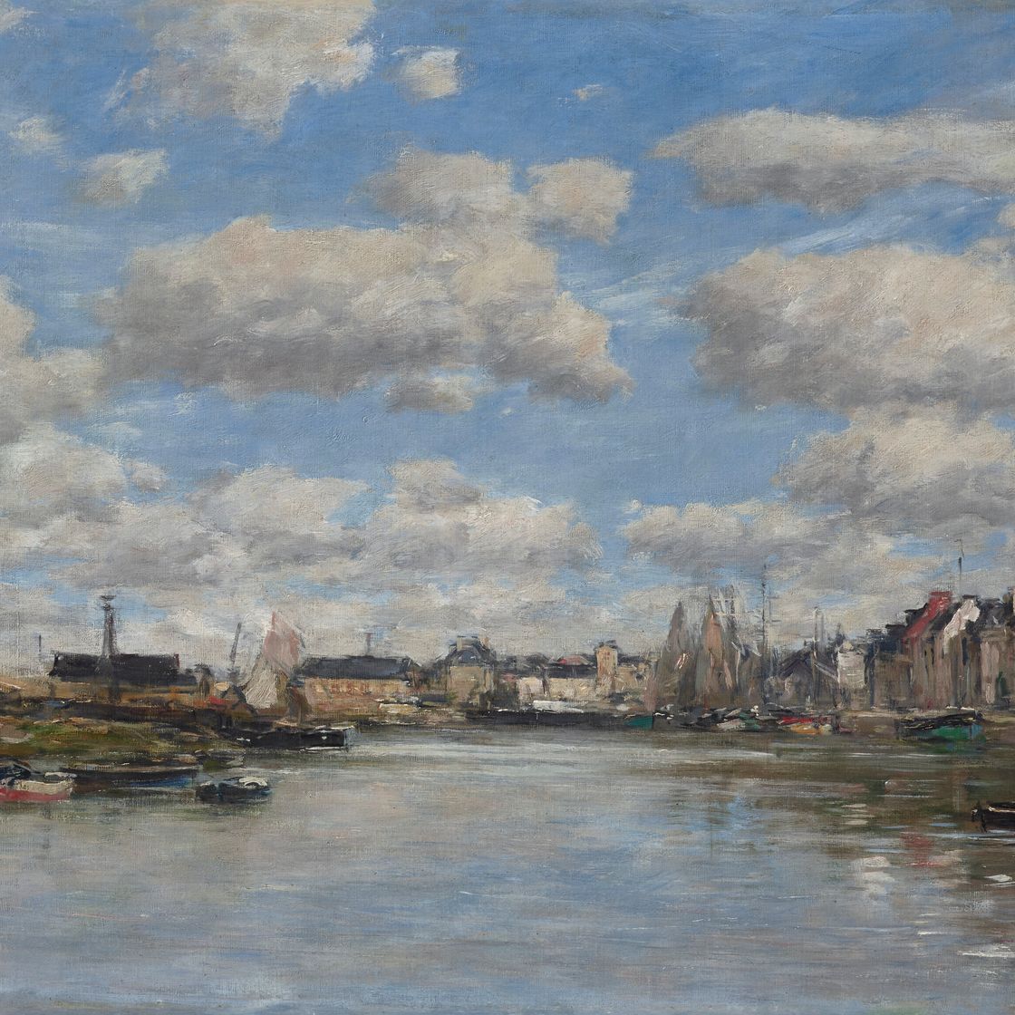 Eugène Boudin — Трувиль, Ле-Порт, изображение 1