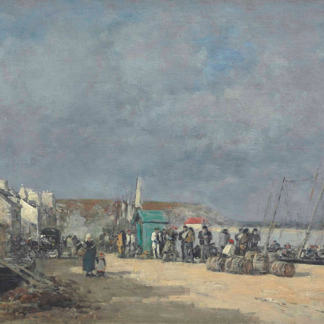 Eugène Boudin — Набережная Камаре, сторож в море