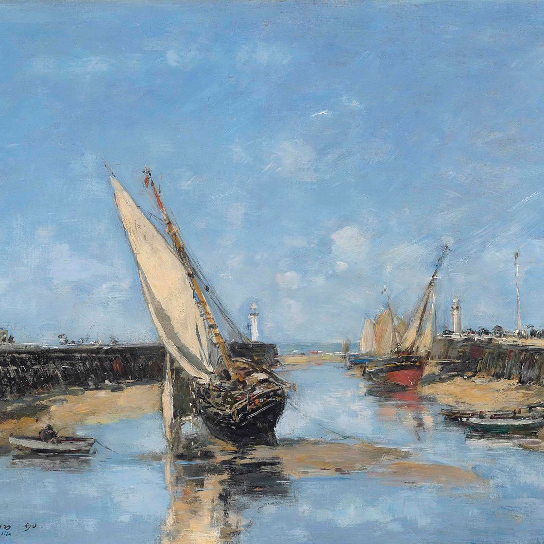 Eugène Boudin — Трувиль. Лес журавлей. Маре-бассе