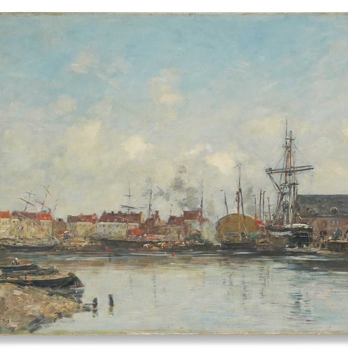 Eugène Boudin — Дюнкерк, старый бассейн, изображение 3