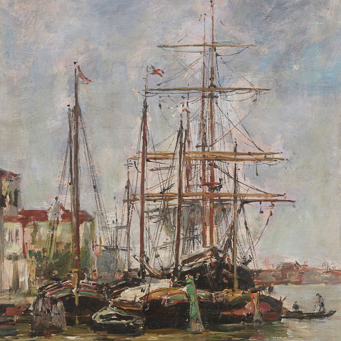 Eugène Boudin — Венеция, набережная Дуэн, изображение 1