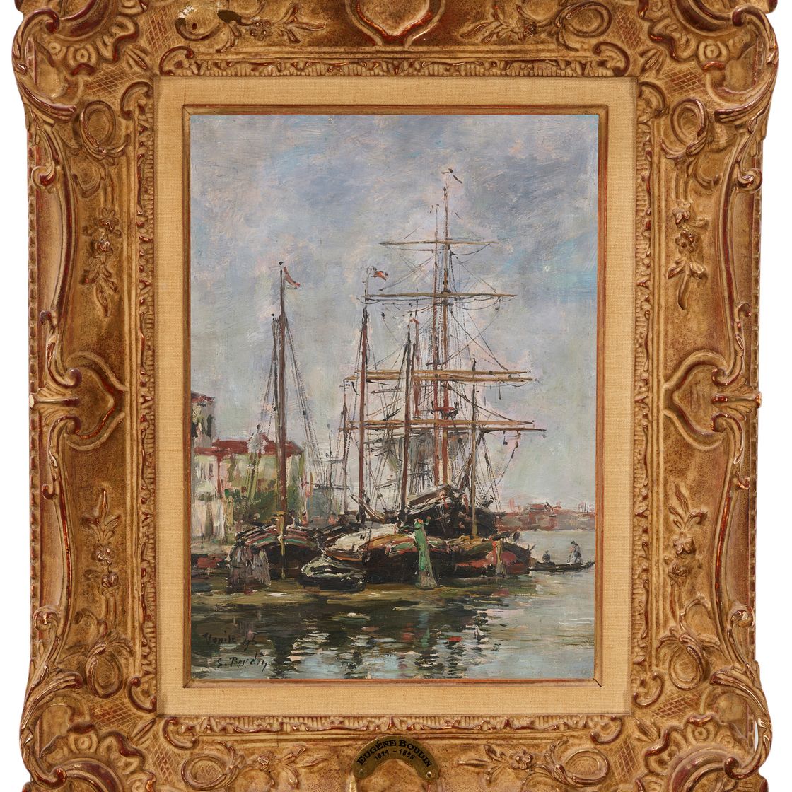 Eugène Boudin — Венеция, набережная Дуэн, изображение 3