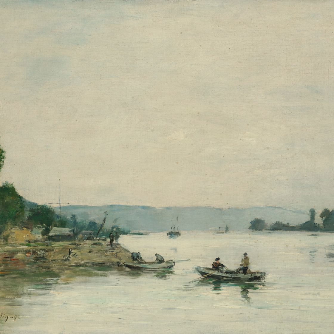 Eugène Boudin — Ла-Сена в Кодебеке-ан-Ко, изображение 1