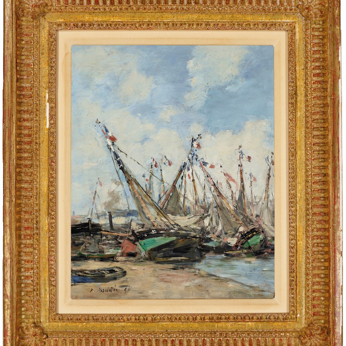 Eugène Boudin — Трувиль, ле-порт, вуали-эскулапы, изображение 2
