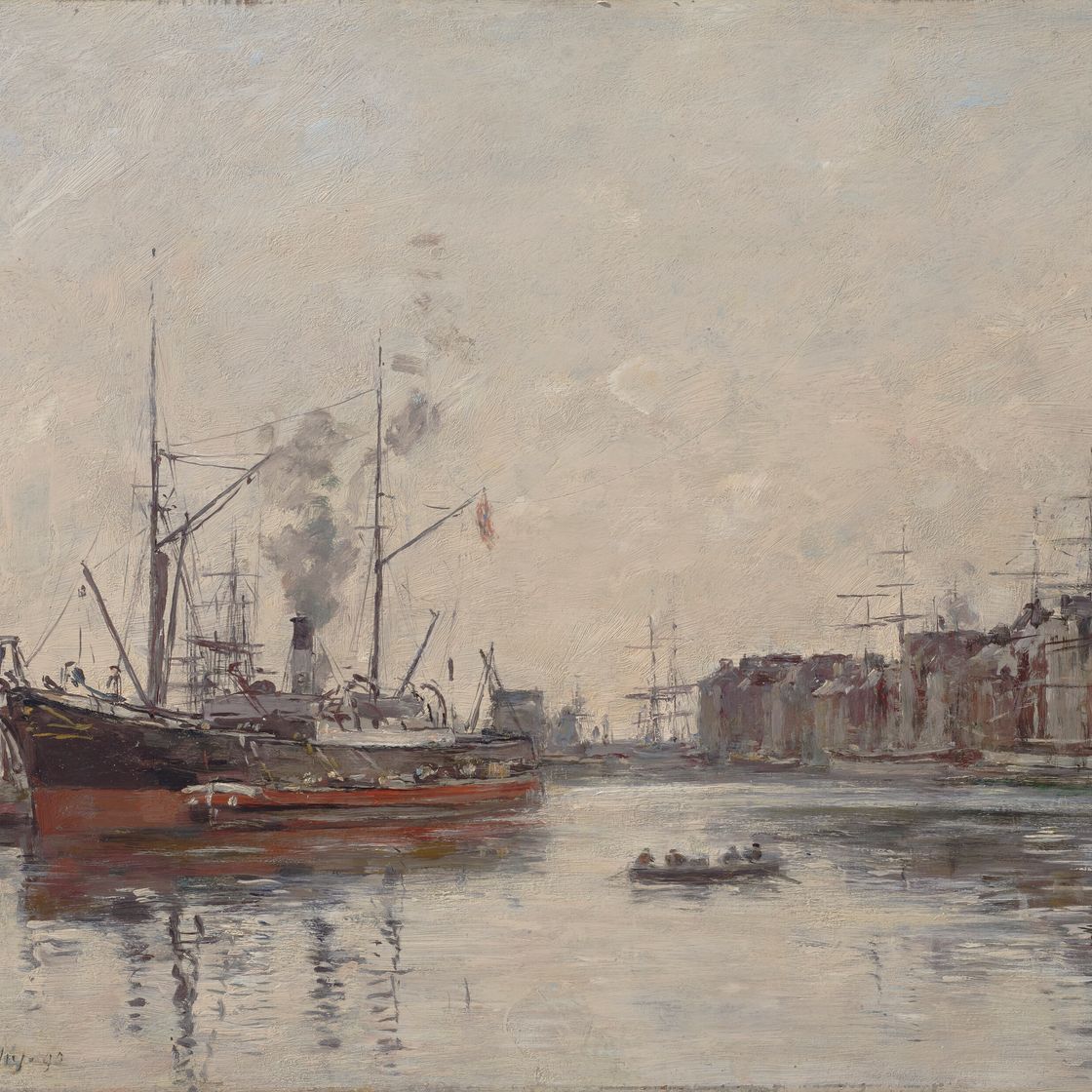 Eugène Boudin — Гавр, Бассейн реки Барр, изображение 1