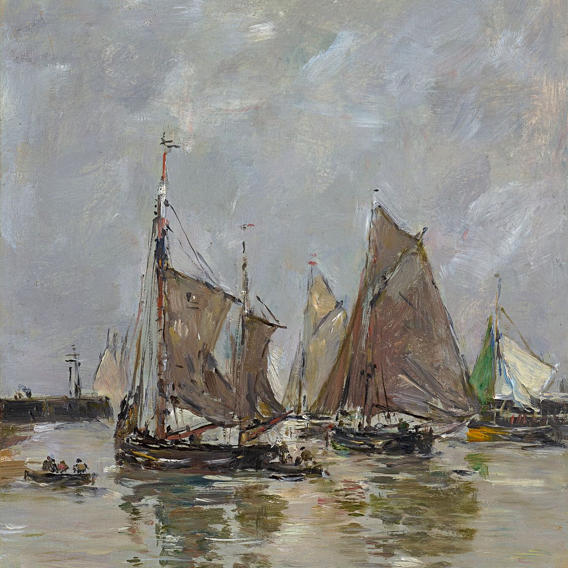 Eugène Boudin — Трувиль, поселение сардинцев, изображение 1