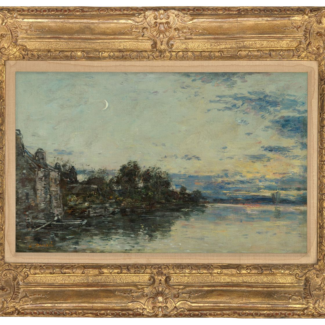 Eugène Boudin — Берег реки в Бретани, изображение 2