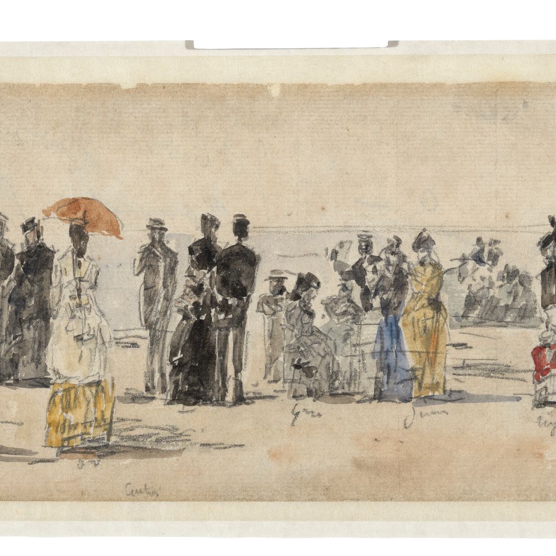 Eugène Boudin — Кринолины на пляже, изображение 2