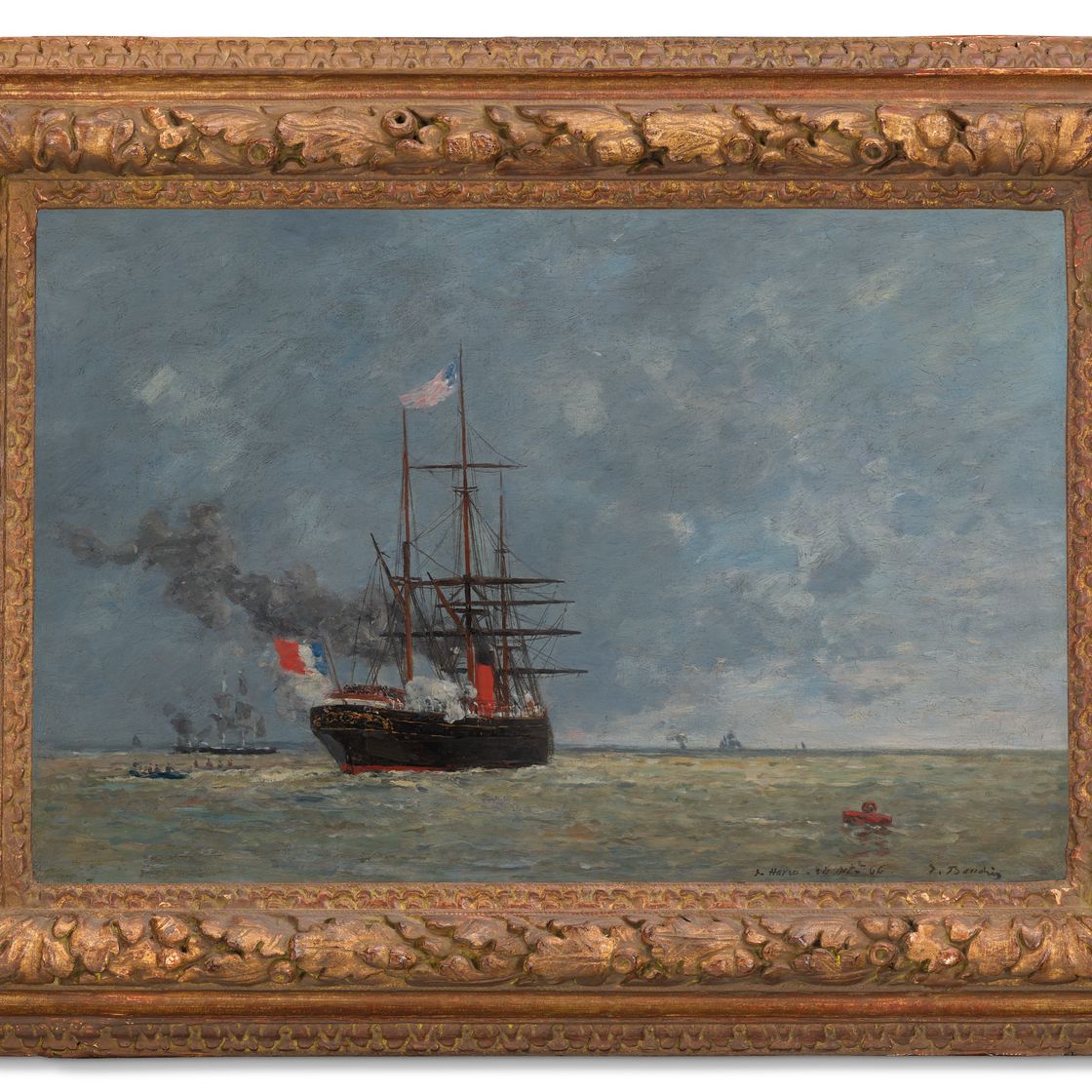 Eugène Boudin — Гавр, море в открытом море, изображение 3