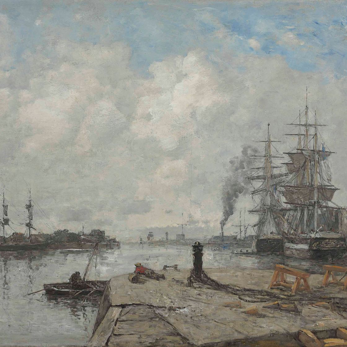 Eugène Boudin — Булонь-сюр-Мер, ле-порт, набережная Аккостаж