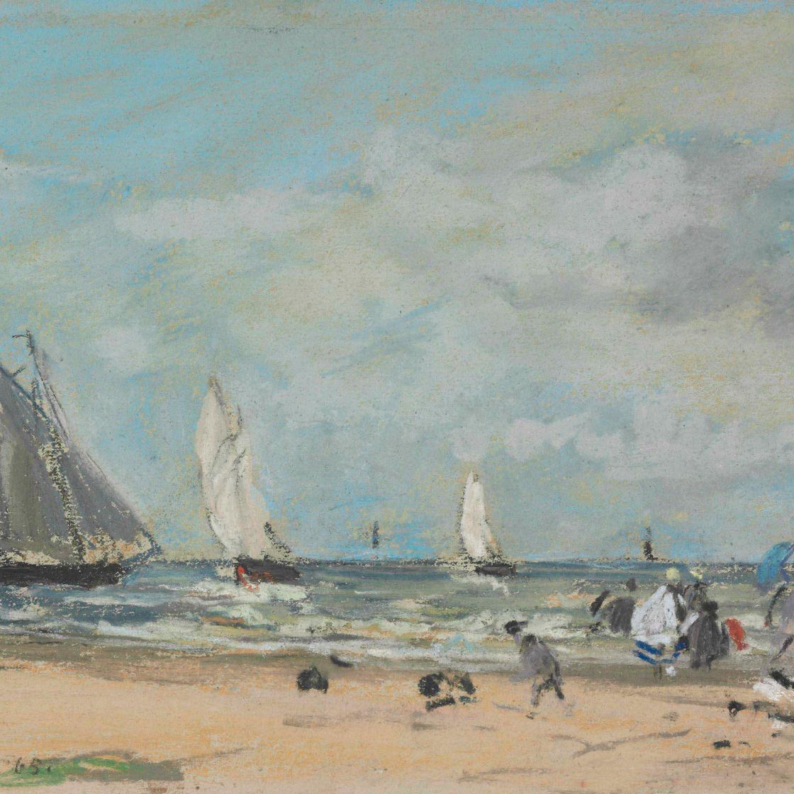 Eugène Boudin — На пляже Трувиля