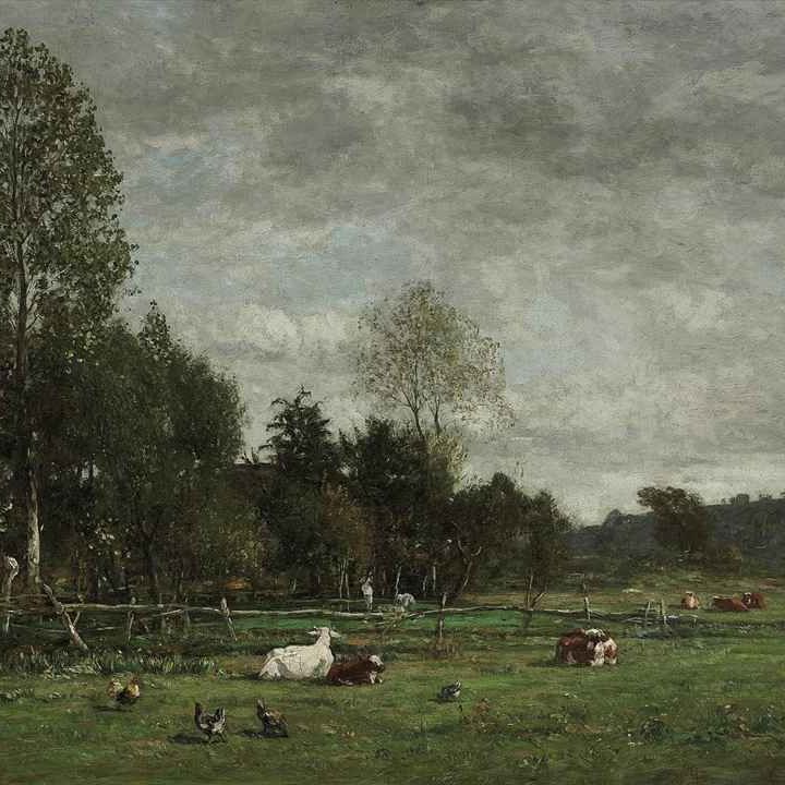 Eugène Boudin — Усадьба в окрестностях Онфлера