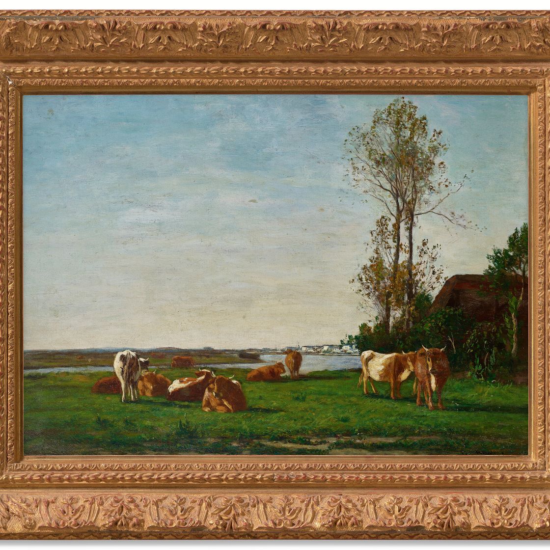 Eugène Boudin — Замок и усадьба на границе Туков, изображение 2