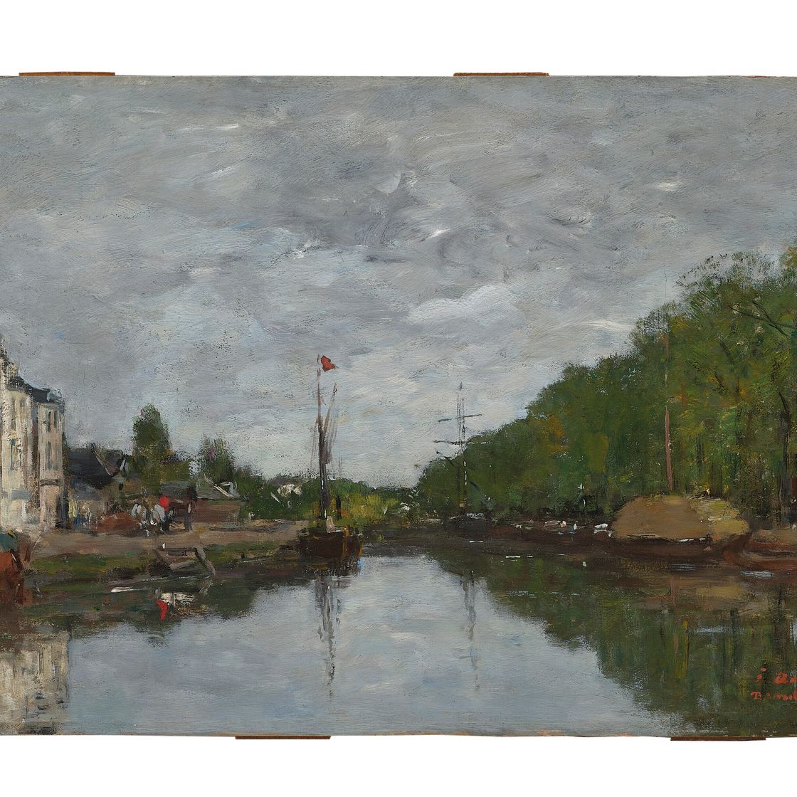 Eugène Boudin — Брюссель, канал аллеи Верт, изображение 2
