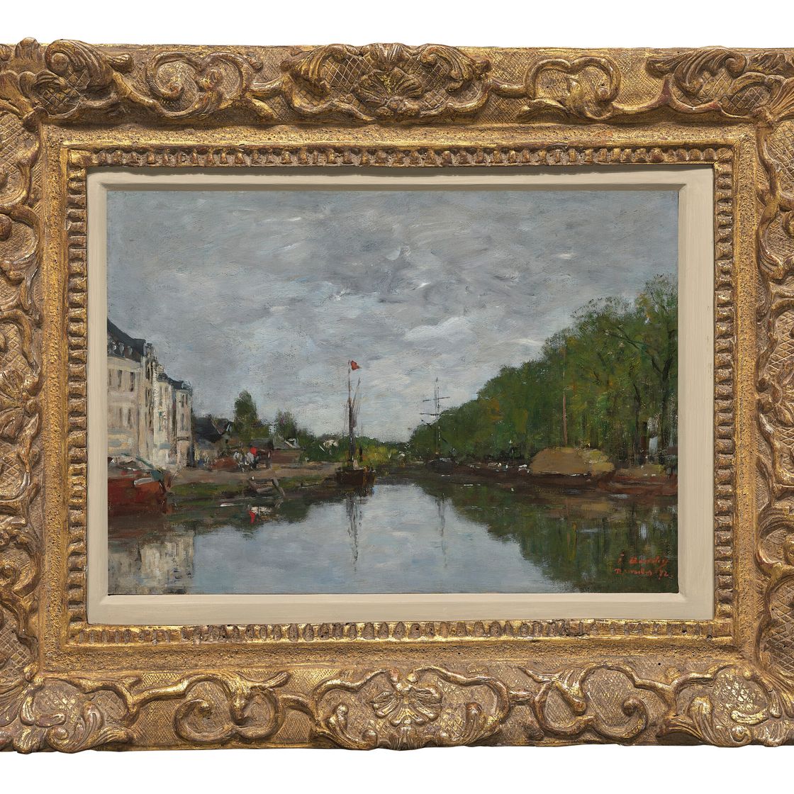 Eugène Boudin — Брюссель, канал аллеи Верт, изображение 4