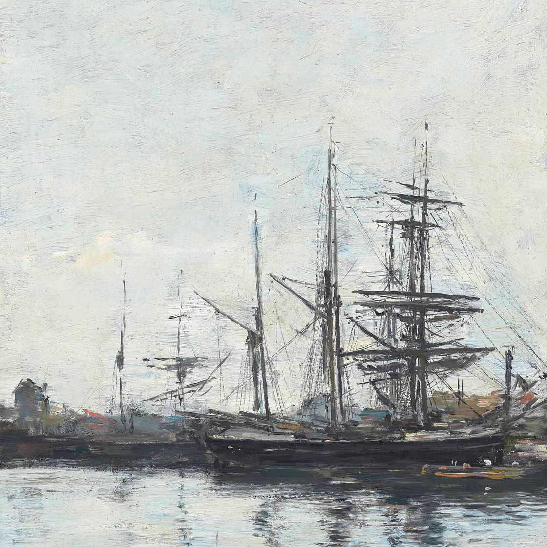Eugène Boudin — Довиль. Труа-мат на набережной