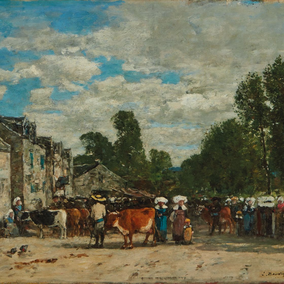 Eugène Boudin — Фойе в Бретани, изображение 1