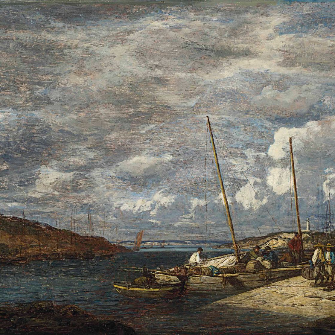 Eugène Boudin — Дуарнене. Замок пеш на набережной