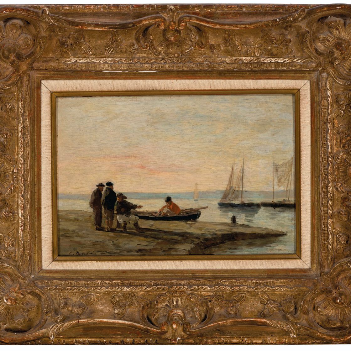 Eugène Boudin — Порт в окрестностях Онфлера