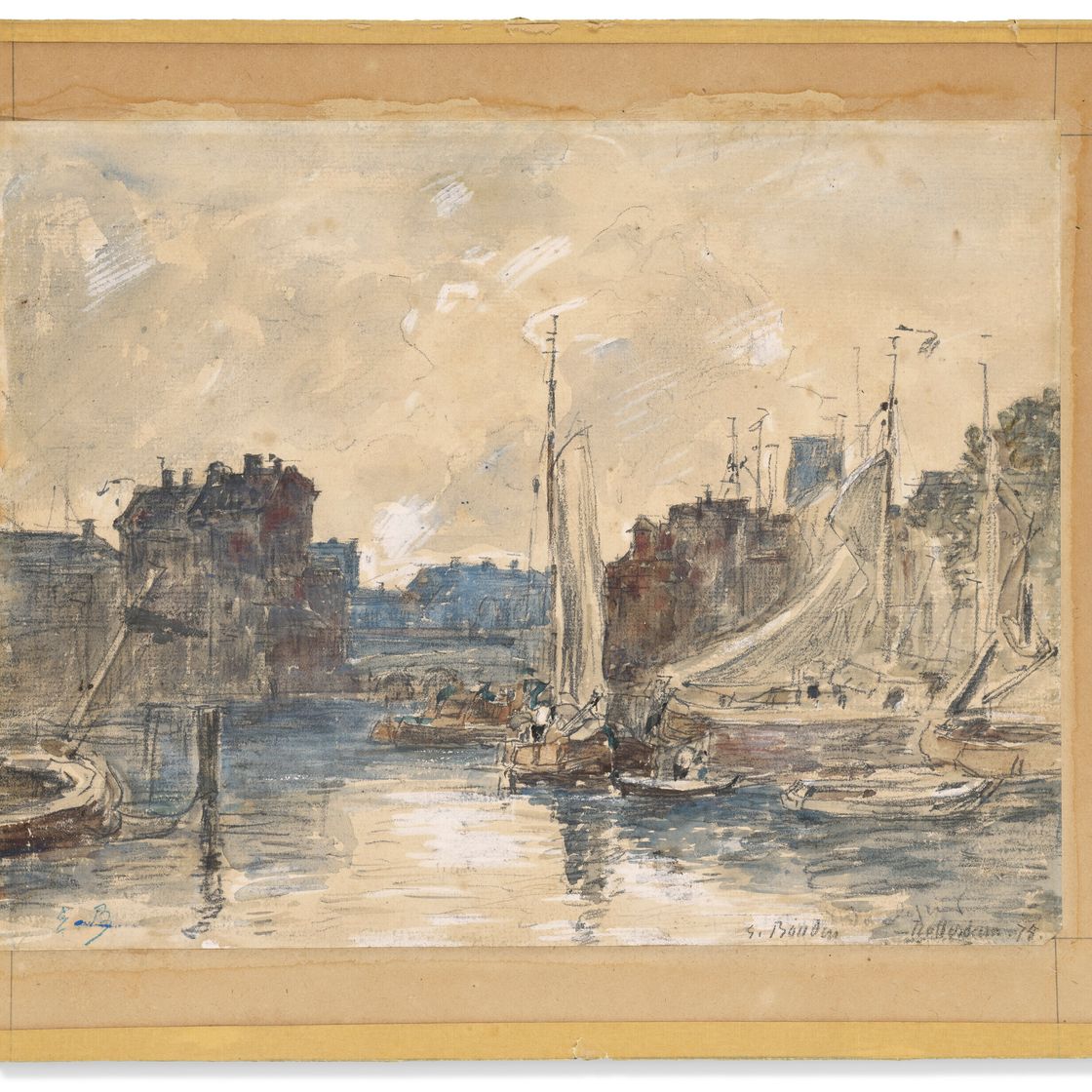 Eugène Boudin — Порт-де-Роттердам, изображение 3