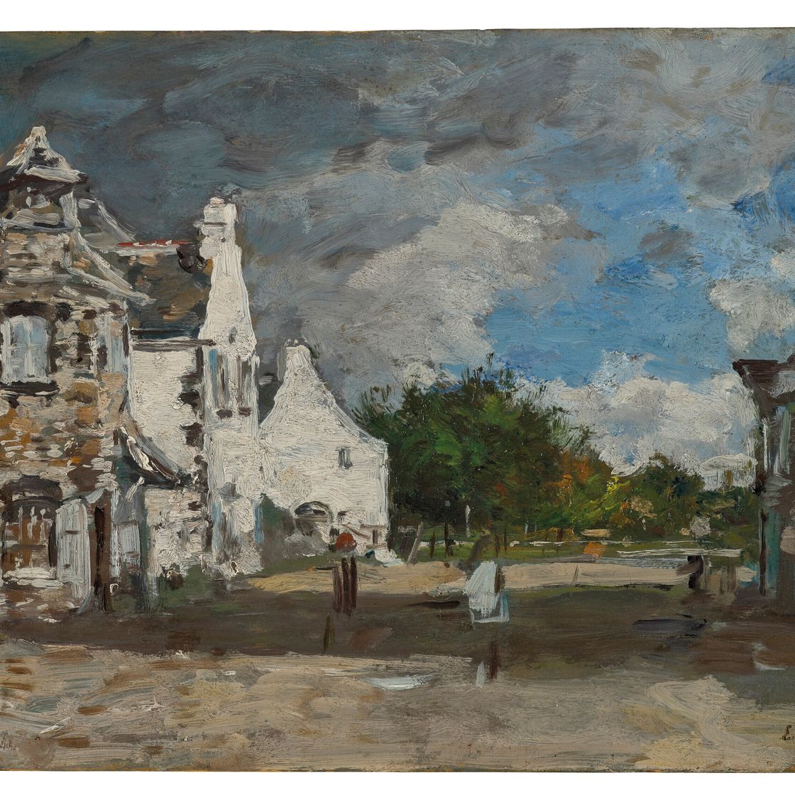Eugène Boudin — Ле Фау, монета деревни, изображение 2