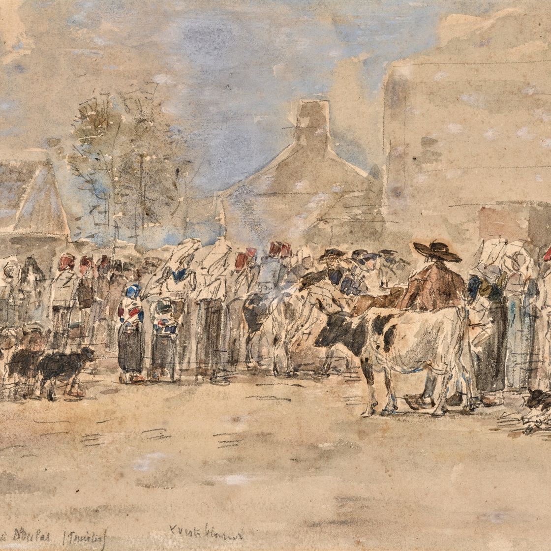 Eugène Boudin — Марше с мясом по-дауласски (Финистер), изображение 1