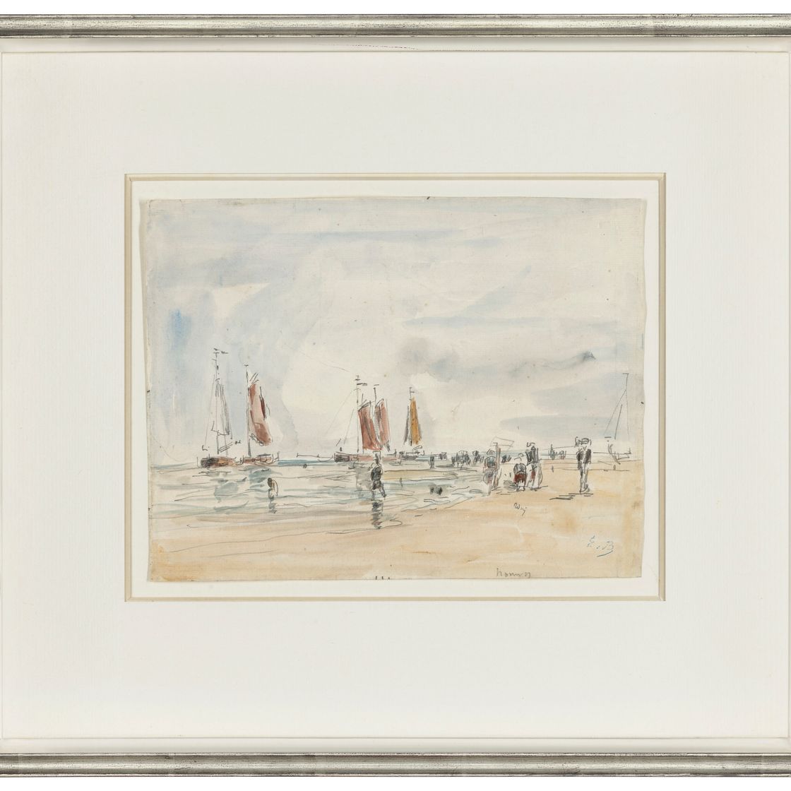 Eugène Boudin — Окрестности Шевенинга. Маре-Бассе, изображение 2