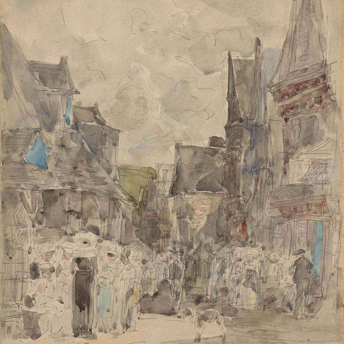Eugène Boudin — Прощение в Бретани, изображение 1