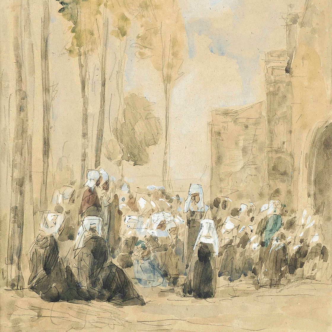 Eugène Boudin — Прощение в Бретани