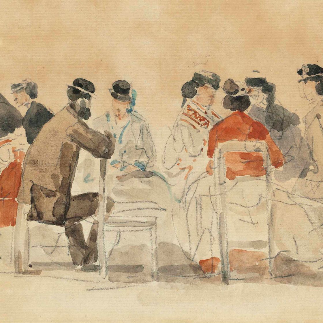 Eugène Boudin — Сцена на пляже