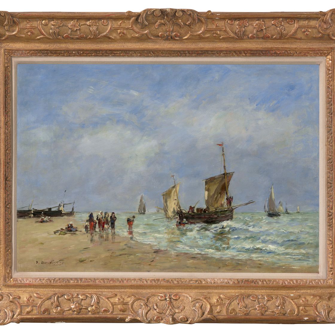 Eugène Boudin — Берк, поселение на барках, изображение 2