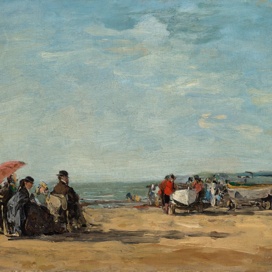 Eugène Boudin — Сцена на пляже, изображение 1