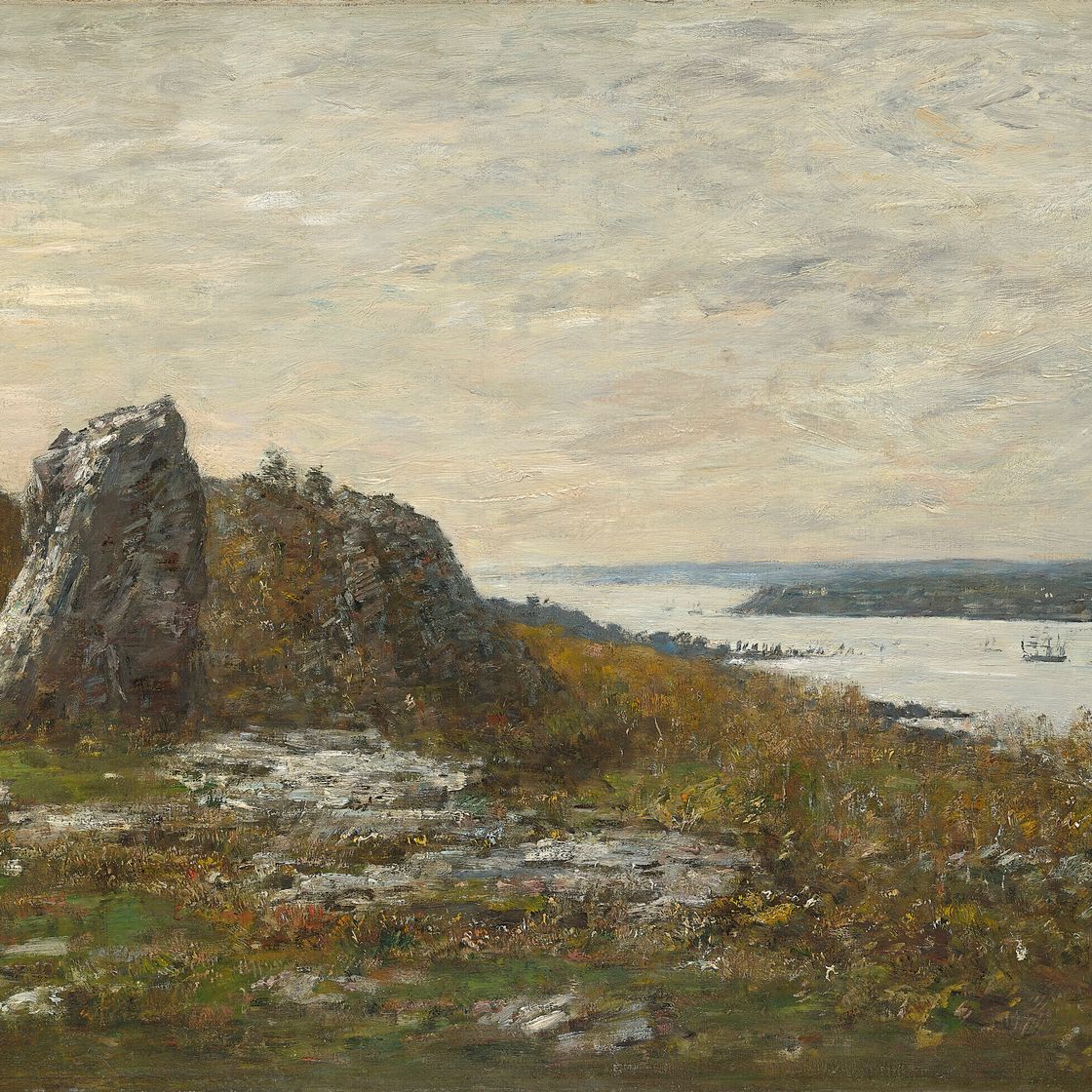 Eugène Boudin — Окрестности Бреста, устье реки л'Элорн, изображение 1