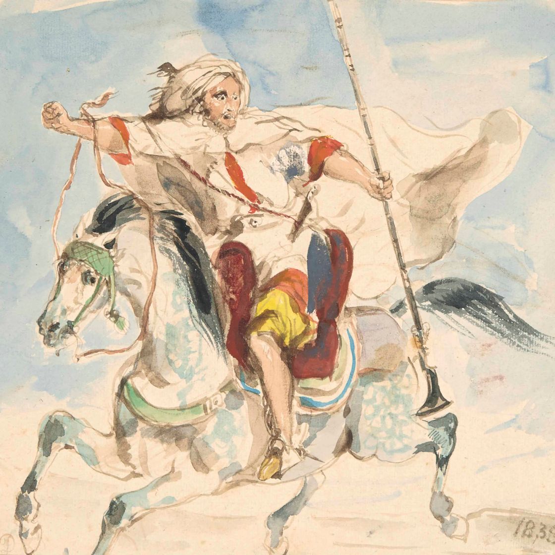 Eugène Delacroix — Арабский кавалер в доспехах