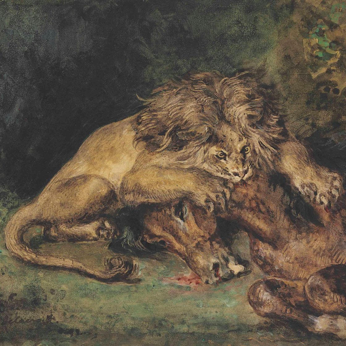 Eugène Delacroix — Лев-рыцарь