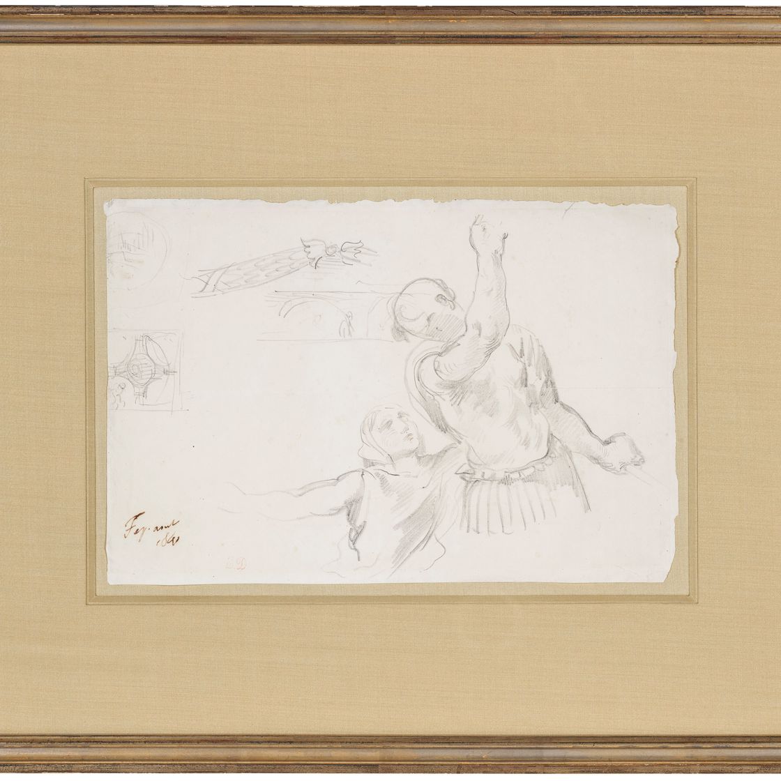 Eugène Delacroix — Проработка рисунков и дизайн для оформления потолка, изображение 2