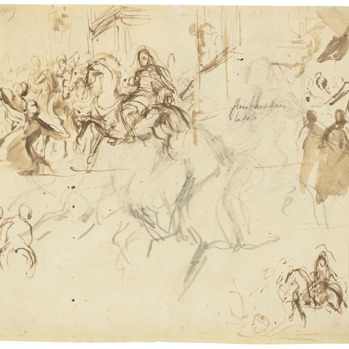 Eugène Delacroix — Исследования для правосудия Траяна