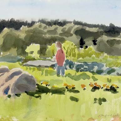 Fairfield Porter — Девушка в саду