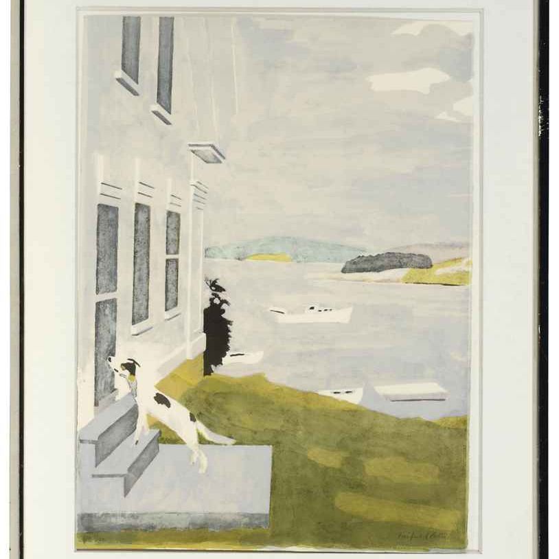 Fairfield Porter — Собака у двери (Бу-бу-бу у двери) (Лудман Л. 19)