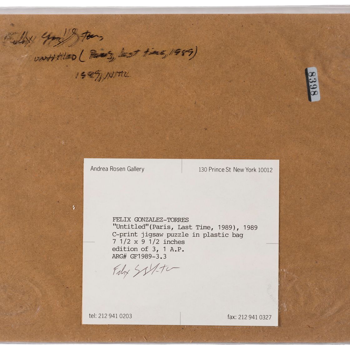 Felix Gonzalez-Torres — "Без названия" (Париж, "В последний раз", 1989), изображение 2
