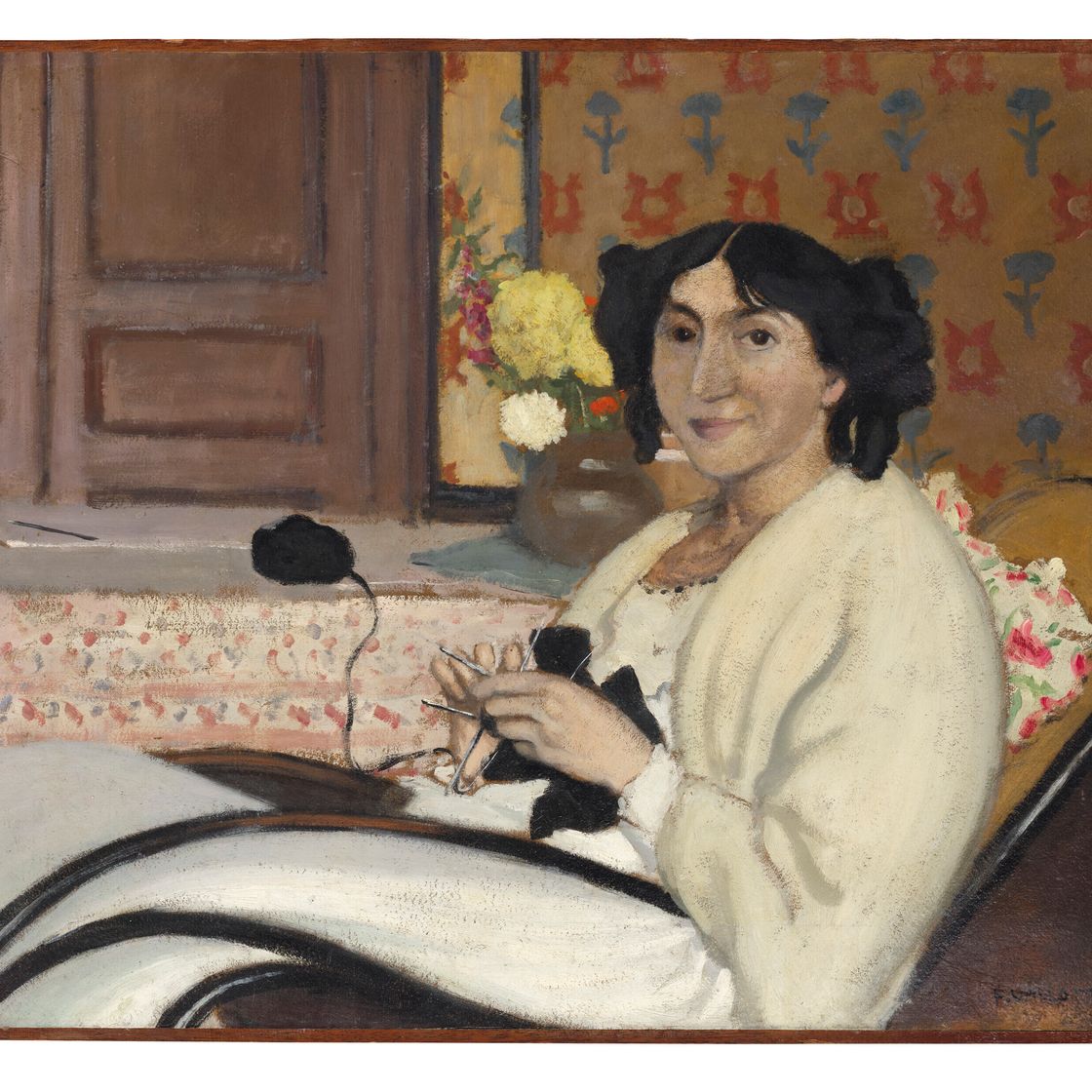 Felix Vallotton — Габриэль Валлоттон позирует в кресле-качалке, изображение 2