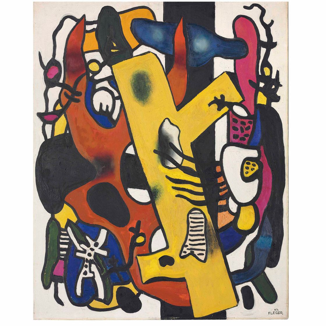 Fernand Léger — Композиция в темноте и желтизне