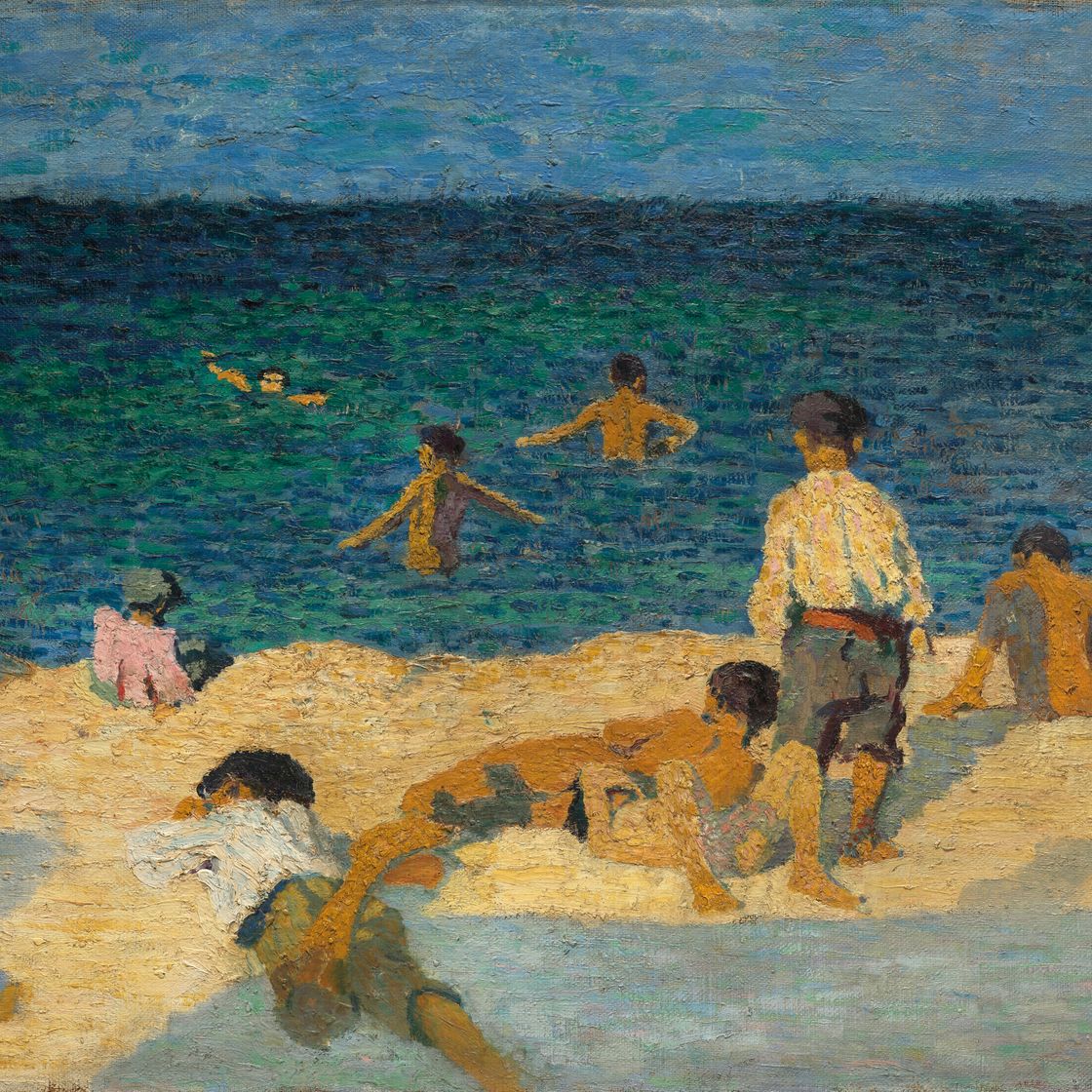 Fernand Léger — Мужчины у моря ( спереди ); Дома на Корсажном берегу ( сзади ), изображение 1