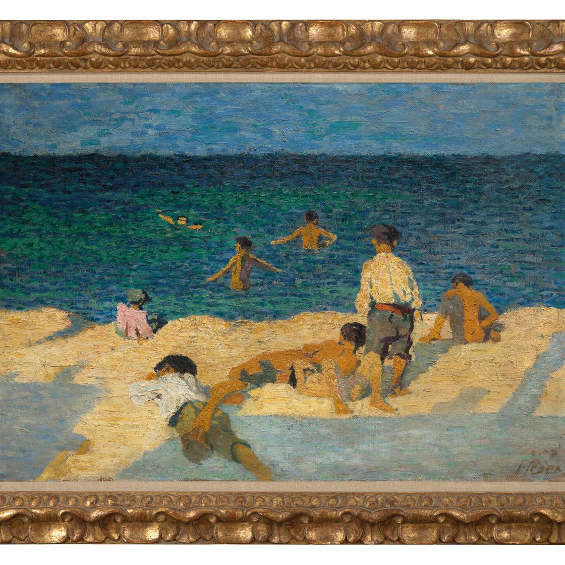 Fernand Léger — Мужчины у моря ( спереди ); Дома на Корсажном берегу ( сзади ), изображение 4