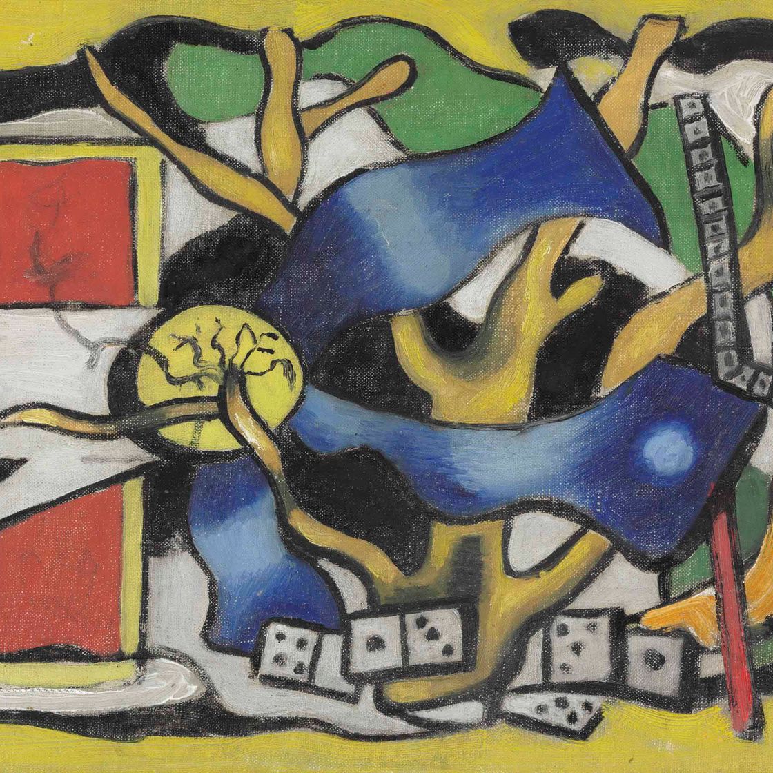 Fernand Léger — Композиция sur fond jaune