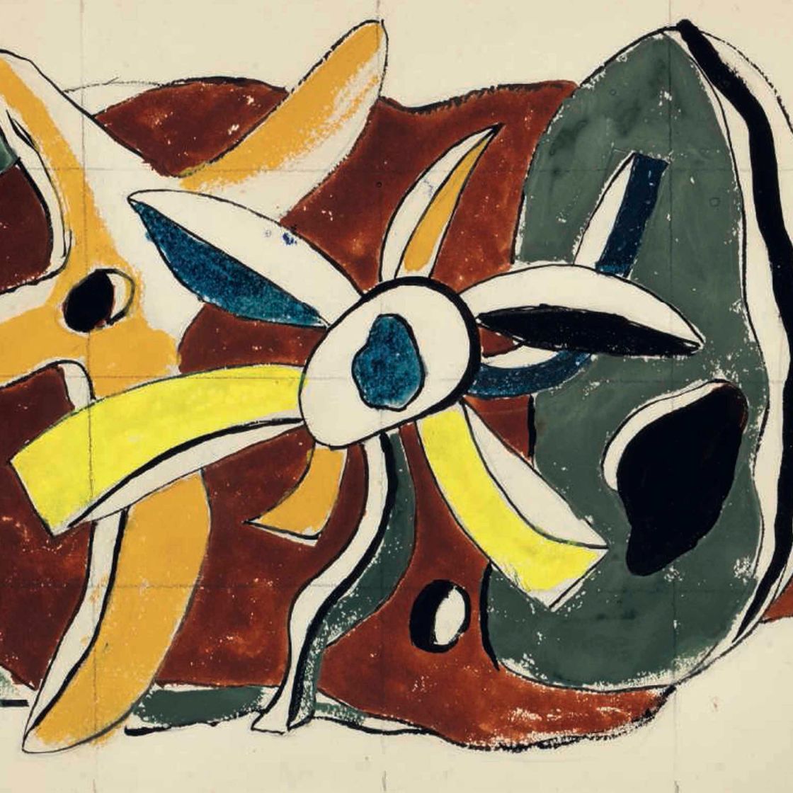 Fernand Léger — Композиция ( прямая и оборотная стороны ), изображение 1