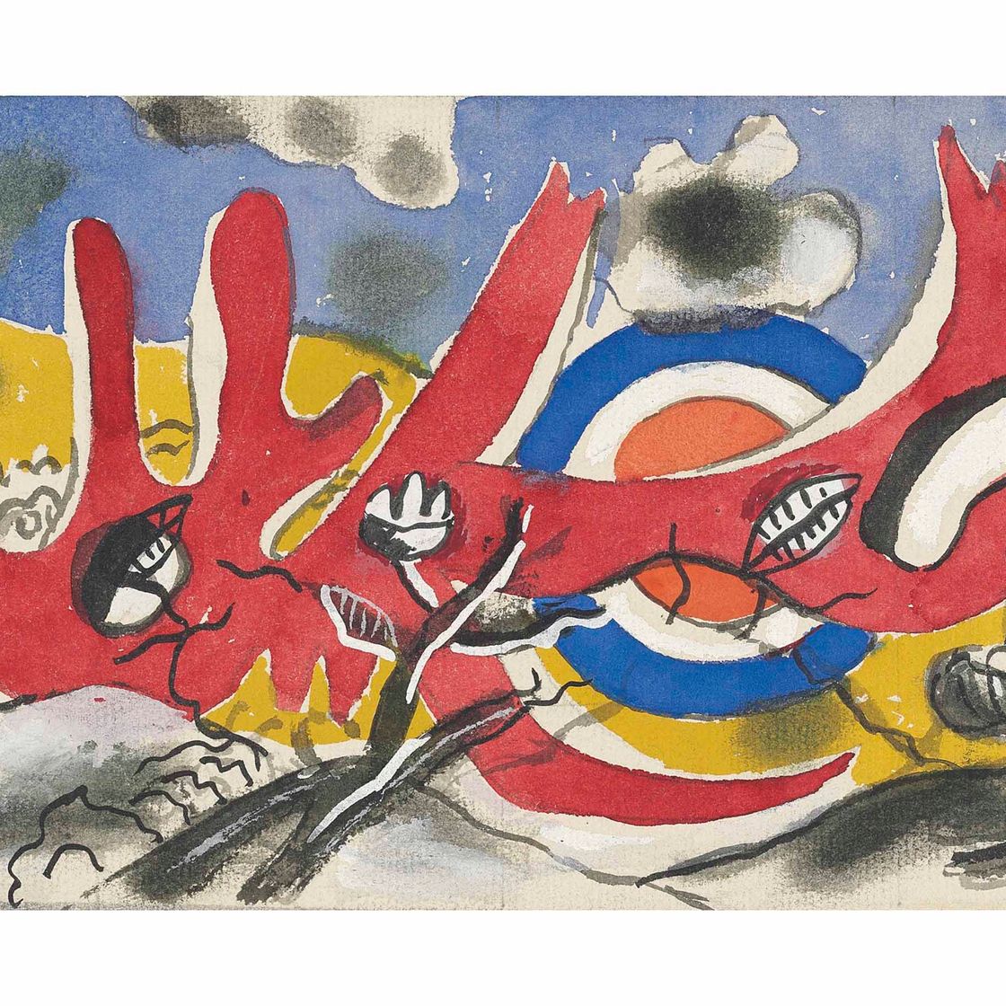 Fernand Léger — Этюд для "Проекта по декорированию центра народной авиации ООН"
