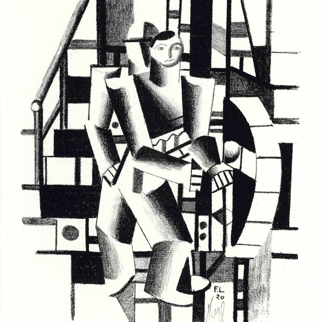 Fernand Léger — Композиция из двух персонажей, из "Die Schaffenden", № 4